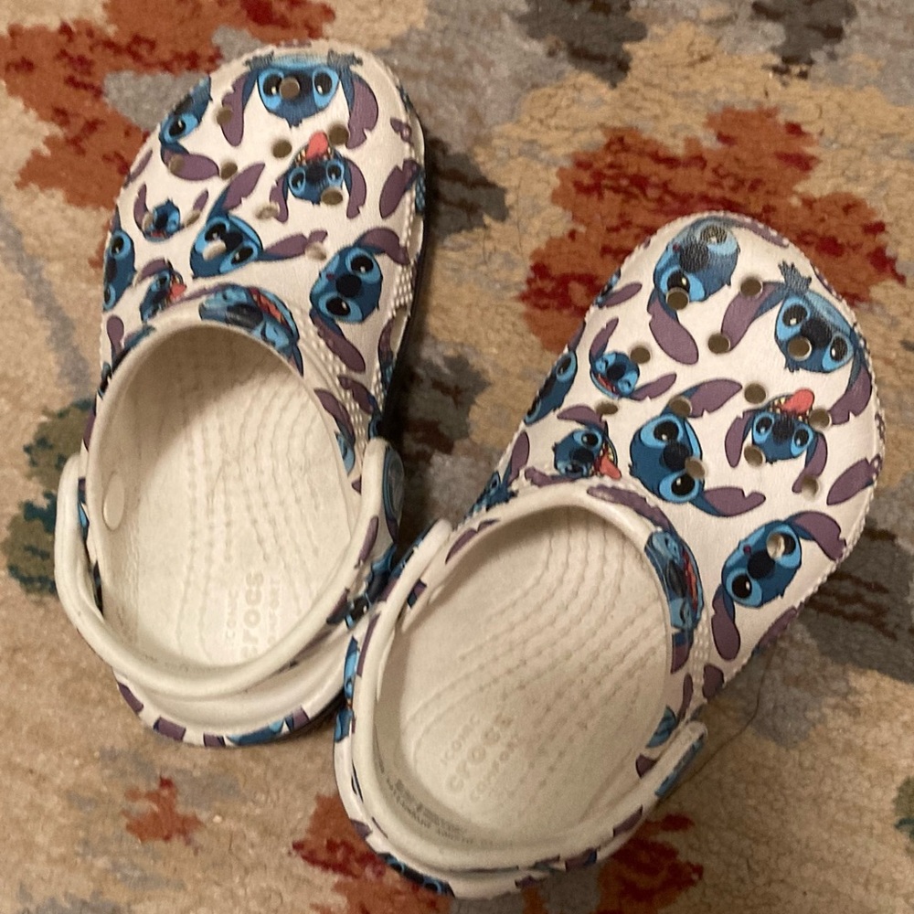 CROCS Stitch Character Clogs - Blue and White